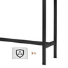 Breakfast Bar Table with 2 Glass holders 2 hooks Kitchen Long Dining High Table