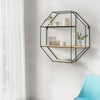 Book Shelves Wall Mounted Black Display Shelf Storage Rack Decorative Open Unit