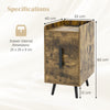 Nightstand Home Bedside Sofa Side Table Heavy-duty End Table w/ Charging Station