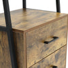 3 Tier Bookcase W/ 3 Drawer Cupboard Cabinet Storage Shelving Display Wood Shelf