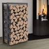 S/M/L Metal Firewood Fire Log Rack Wood Storage Rack Holder Indoor Outdoor Cover