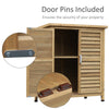 Garden Wooden Storage Shed Outdoor Wood Garage Tool Cabinet 2 Door NEW UK