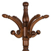 Solid Wood Coat Stand Heavy Duty Freestanding Hallway Coat Rack Tree w/ 8 Hooks
