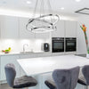 Modern Round LED 3 Ring Pendant Ceiling Light Cool White 6000K Chandelier H3074