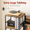 Smilesun Record Player Stand Vinyl Storage 3 Tier Turntable Stand 200 Albums