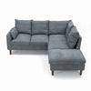 L-Shaped Corner Sofa, Sectional Couch with Built-in USB Port Chaise