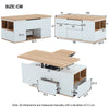Lift Top Coffee Table With 2 Drawers Storage End Table Tea Table for Living Room