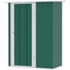 Outdoor Storage Shed Steel Garden Shed w/ Lockable Door Green