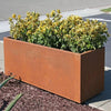 Large Plant Pot Corner Rust Planter Flowers Herb Corten Steel Tree Box Garden