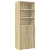 Storage Cabinet Sonoma Oak 70x42.5x225 Engineered Wood V5D7