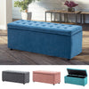 Large Chesterfield Storage Ottoman Bench Box Widnow Seat Stool Bedroom Footstool