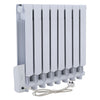Electric Wall Mounted Oil Filled Radiator Home Space Heater Thermostatic Timer