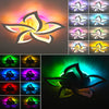 Modern Room Chandelier LED Lamp White Frame Ceiling Light With RGB Cpoqrbxwqojys