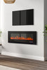 Electric Heater LED Fireplace Wall Mounted Inset Standing Media Log Fire 50In