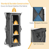 Folding Pop-Up Cupboard Compact Camping Storage Cabinet w/Carrying Bag Grey XL