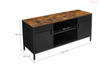 Metal TV Stand Vintage Industrial Media Cabinet UnitRustic Storage Unit 40-3-544