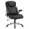 Executive Office Chair PU Leather Computer Desk Chair w/ Rocking Function Black
