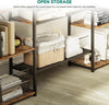 Industrial Bookcase Large Storage Unit Rustic Shelving Sturdy Display Cabinet