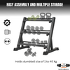 Dumbbell Rack Storage Stand Hex Weight Heavy Duty 3 Tier Wide Home Gym Fitness