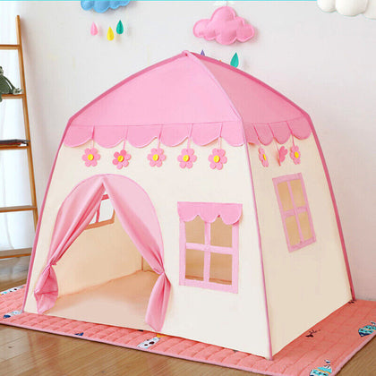 Large Children Kids Play Tent Fairy Princess Castle Girls Boys Pop up Playhouse
