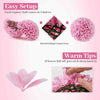 28cm Decorative Balls Garden Faux Plants 2 PCS Artificial Plant-Pink