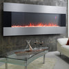 Electric 50/60" Wall Mounted LED Fireplace 6 Flame Color Fire Stove Crystal Deco