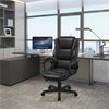 Office Chair PU Leather Desk Chair Computer Swivel Chair with Back Support Black