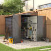 5 X 9 ft Outdoor Garden Storage Shed Metal Lean to Pent Shed for Tool Bike