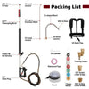 24ft Telescopic Pressure Washer Lance Gun Set Gutter Jet Washer Cleaning Tool