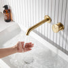 Brass Bathroom Wall Mounted Sink Faucet Concealed Lavatory Basin Mixer Taps