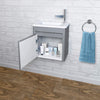 Bathroom Cabinet Vanity Unit Sink Basin Storage Wall Hung Cloakroom Right 400mm