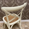 Cream Cross Back Dining Chair Set of 2 Comfortable & Stylish Wooden Home Cafe