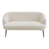 Teddy White Couch Settee Teddy Boucle Upholstered Loveseat Sofa 2Seater & Pillow