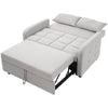 2 Seater Sofa Bed with Adjustable Backrest & Convertible Pull Out Bed Light Grey