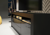 160cm TV Unit Cabinet | Sideboard Cupboard | Black High Gloss Doors | Modern