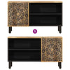 Solid Wood TV Stand/Media Unit 80x31x46 - Retro Style Cabinet with W1E6