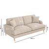 Beige Woven Fabric 3 Seater Sofa - Payton SOF157