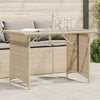 Garden Table with Top Outdoor Dining Table Coffee Table Poly Rattan