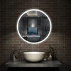 Round LED Bathroom Wall Mirror Demister Illuminated Light Up 600x600 Waterproof