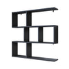Black Book Shelves Wall Mounted Display Shelf Storage Rack Decorative Open Unit