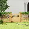 Lattice Wooden Picket Garden Gate Flat Top Pedestrian Side Gates Solid Pine Door