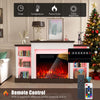 Electric Fireplace Flame Heater,Timer&20 Color LED Light TV Cabinet BIG Dceqbjtq