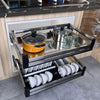 PULL OUT WIRE BASKETS KITCHEN CABINET CHROME SOFT CLOSE RUNNERS LARDER CUPBOARDS