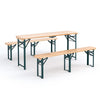 Garden Folding Beer Party Table Bench Outdoor Dining Wooden Furniture 4 Seater