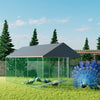 Large Tall Metal Chicken Coop Run Walk in Playpen Lockable Door Dog Kennel Cage