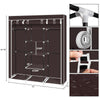 Durable Canvas Fabric Wardrobe Clothes Closet Storage Organizer 175x150x45cm