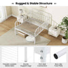 Metal Daybed Extendable Daybed to Single Size Bed-White