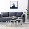 Set of 3 Glass Nesting Coffee Tables Stacking End Side Tables for Living Room