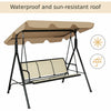 Garden Swing Chair 3 Seater Hammock Patio Outdoor Sun Shade W/ Adjustable Canopy