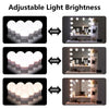 Vanity Set with 10 LED Bulbs, Makeup Table with Cushioned Stool Storage Shelves